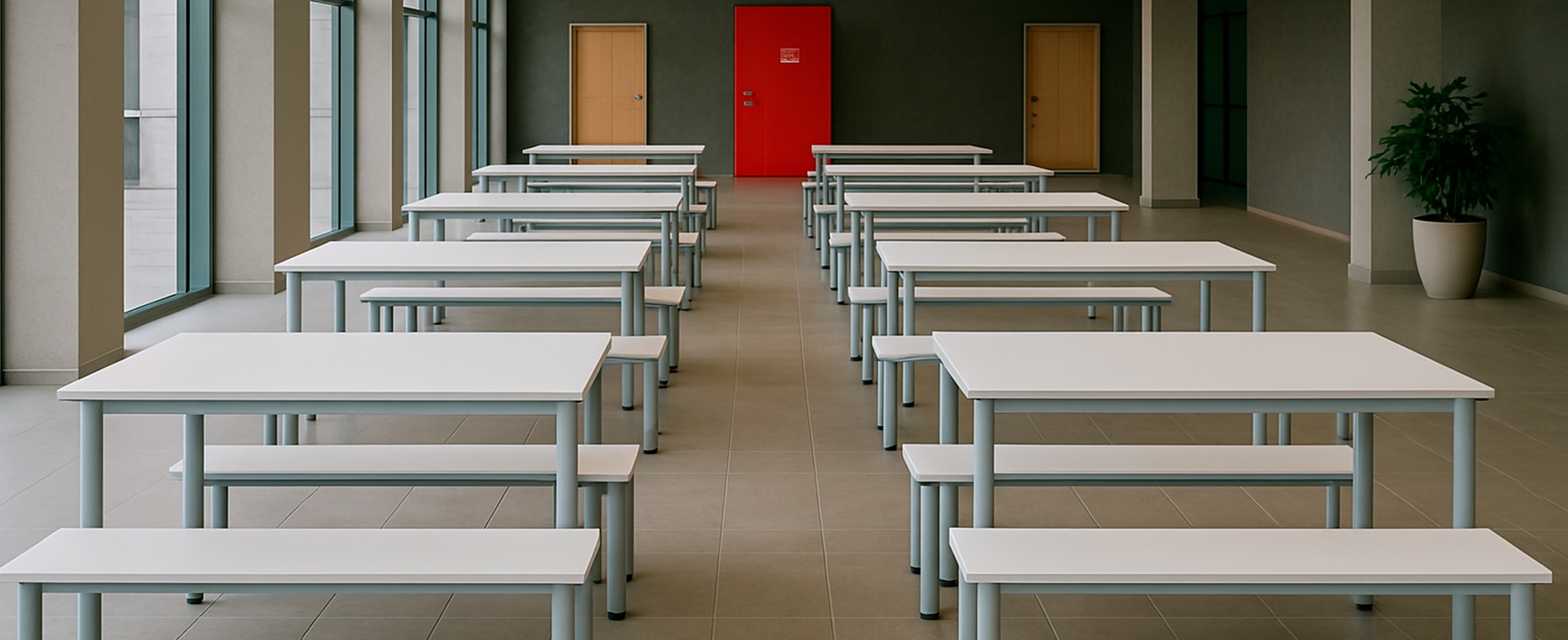 Mobiliário escolar moderno e resistente